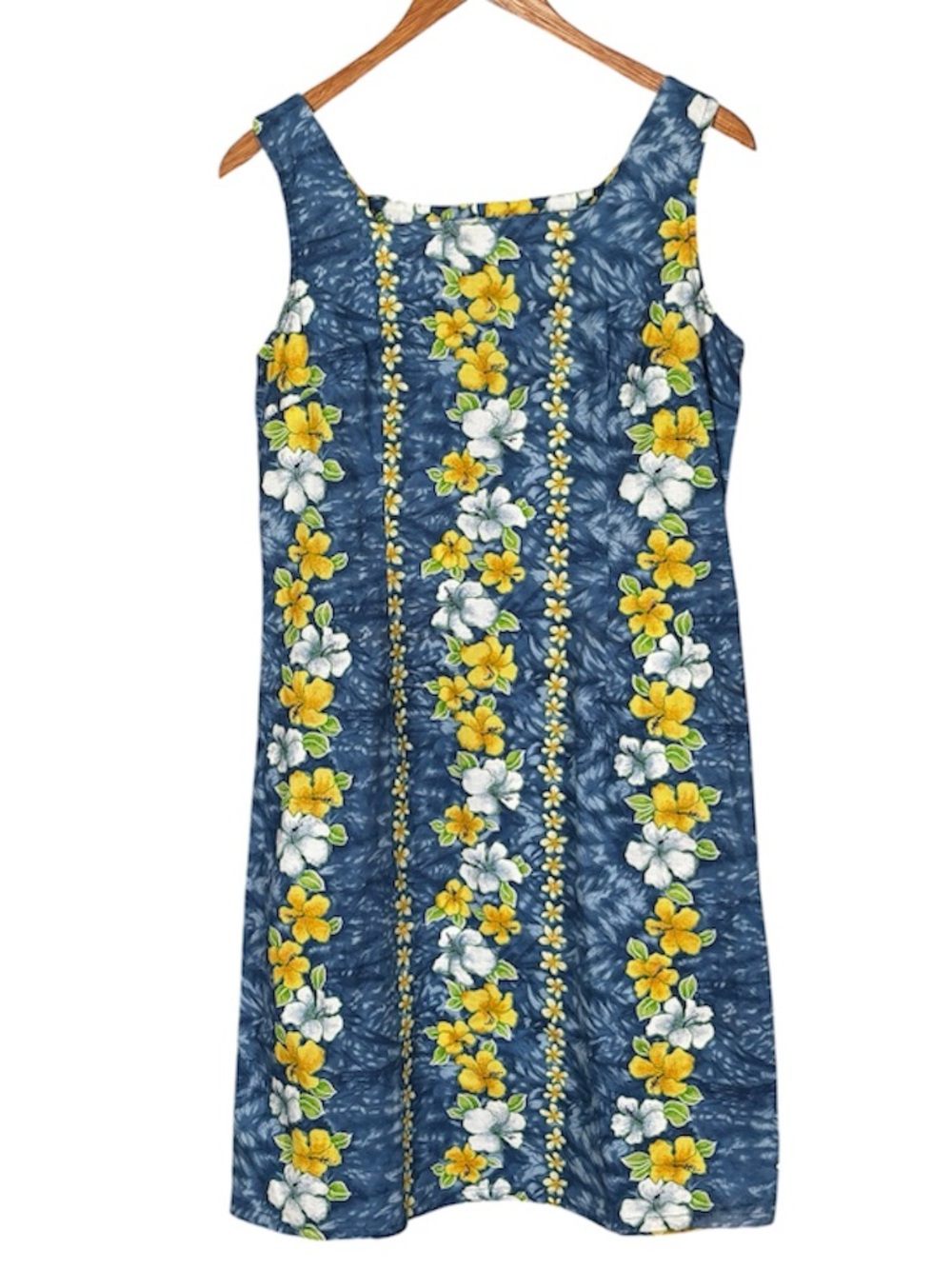 Vintage 90s Reitmans Hawaiian Hibiscus Floral Cotton Mini Dress Size 9 - Picture 5 of 10